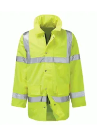 Yellow Hi Vis Coat Padded Waterproof