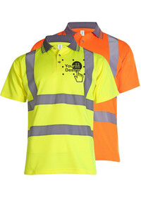 Personalised Hi Vis Polo Shirt Uneek UC808