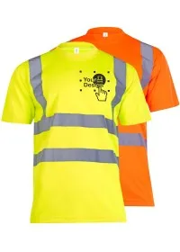 Personalised Hi Vis Short Sleeve T Shirt Uneek UC810