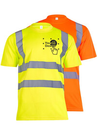 Personalised Hi Vis Short Sleeve T Shirt Uneek UC810