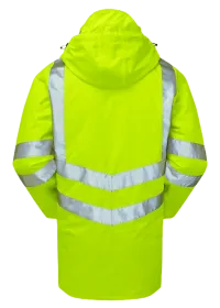 Personalised P187 Pulsar Hi Vis Storm Coat Rear
