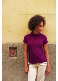 Embroidered Fruit of the Loom SS212 Lady-Fit Polo shirt