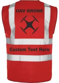 Red Drone UAV Hi Vis Vest