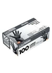 Black Heavy Duty Disposable Nitrile Glove 12771, Pack 100