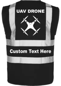 Black Drone UAV Hi Vis Vest