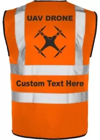 Orange Drone UAV Hi Vis Vest
