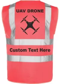 Pink Drone UAV Hi Vis Vest