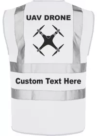 White Drone UAV Hi Vis Vest