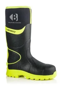 Buckbootz Black and Yellow Hi Vis Wellington BBZ8000
