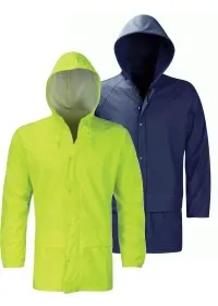 Yellow or Navy Unpadded Waterproof Coat