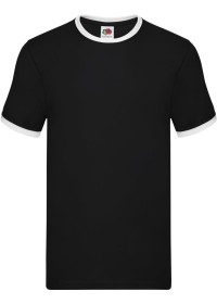 Custom Printed Ringer T Shirt Fruit Of The Loom SS168