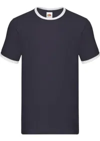 Custom Printed Ringer T Shirt Fruit Of The Loom SS168