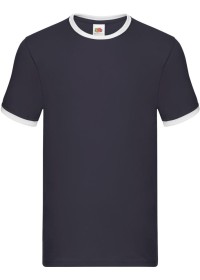 Custom Printed Ringer T Shirt Fruit Of The Loom SS168