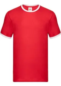Custom Printed Ringer T Shirt Fruit Of The Loom SS168