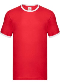 Custom Printed Ringer T Shirt Fruit Of The Loom SS168