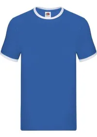 Custom Printed Ringer T Shirt Fruit Of The Loom SS168