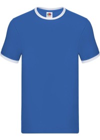 Custom Printed Ringer T Shirt Fruit Of The Loom SS168