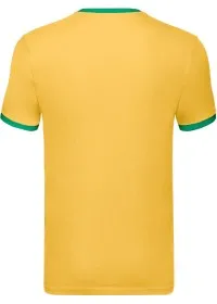 Custom Printed Ringer T Shirt Fruit Of The Loom SS168