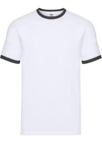 Custom Printed Ringer T Shirt Fruit Of The Loom SS168