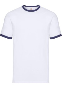 Custom Printed Ringer T Shirt Fruit Of The Loom SS168