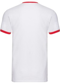 Custom Printed Ringer T Shirt Fruit Of The Loom SS168