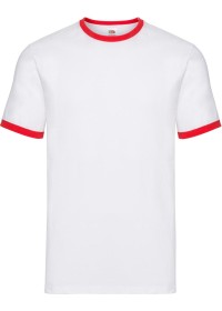 Custom Printed Ringer T Shirt Fruit Of The Loom SS168