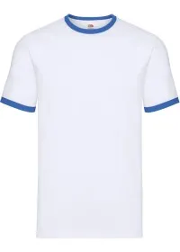 Custom Printed Ringer T Shirt Fruit Of The Loom SS168