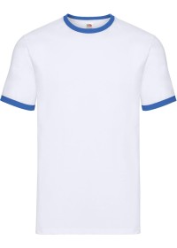 Custom Printed Ringer T Shirt Fruit Of The Loom SS168