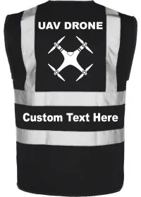 Black Drone UAV Hi Vis Vest