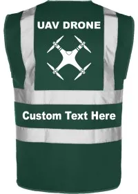 Bottle Green Drone UAV Hi Vis Vest