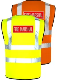 Fire Marshal Red & Silver Hi Vis Vest
