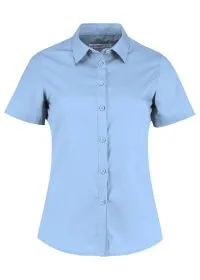 Ladies Short Sleeve Poplin Shirt Kustom Kit KK241