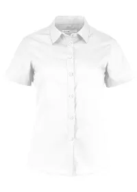 Ladies Short Sleeve Poplin Shirt Kustom Kit KK241