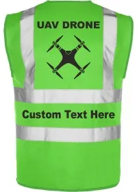 Lime Green Drone UAV Hi Vis Vest