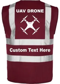 Maroon Drone UAV Hi Vis Vest