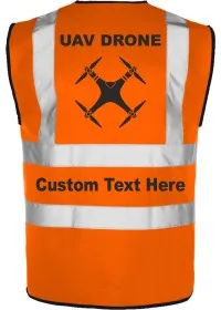 Orange Drone UAV Hi Vis Vest