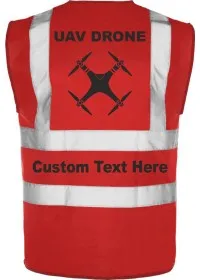 Red Drone UAV Hi Vis Vest