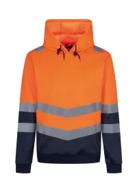 Regatta Hi Vis Two Tone Pullover Hoodie TRF663 ORange Front