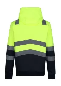 Regatta Hi Vis Two Tone Pullover Hoodie TRF663 Yellow Rear