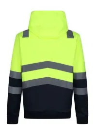 Regatta Hi Vis Two Tone Zip Hoodie TRF625 Yellow Rear