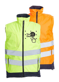 Hi Vis Two Colour Bodywarmer Blackrock 80027