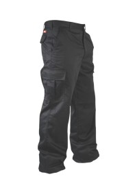 Black Lee Cooper Workwear Cargo Trousers LCPNT205