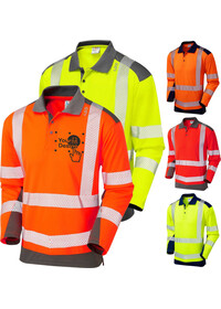 Personalised Hi Vis Two Tone Longsleeve Poloshirt P15