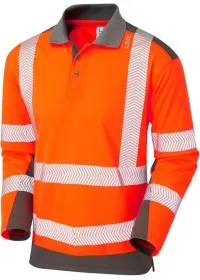 Personalised Hi Vis Two Tone Longsleeve Poloshirt