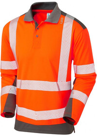 Personalised Hi Vis Two Tone Longsleeve Poloshirt