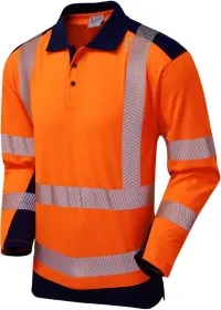 Personalised Hi Vis Two Tone Longsleeve Poloshirt