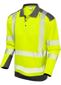 Personalised Hi Vis Two Tone Longsleeve Poloshirt