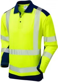 Personalised Hi Vis Two Tone Longsleeve Poloshirt