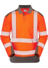 Personalised Hi Vis Two Tone Longsleeve Poloshirt