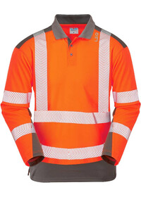 Personalised Hi Vis Two Tone Longsleeve Poloshirt